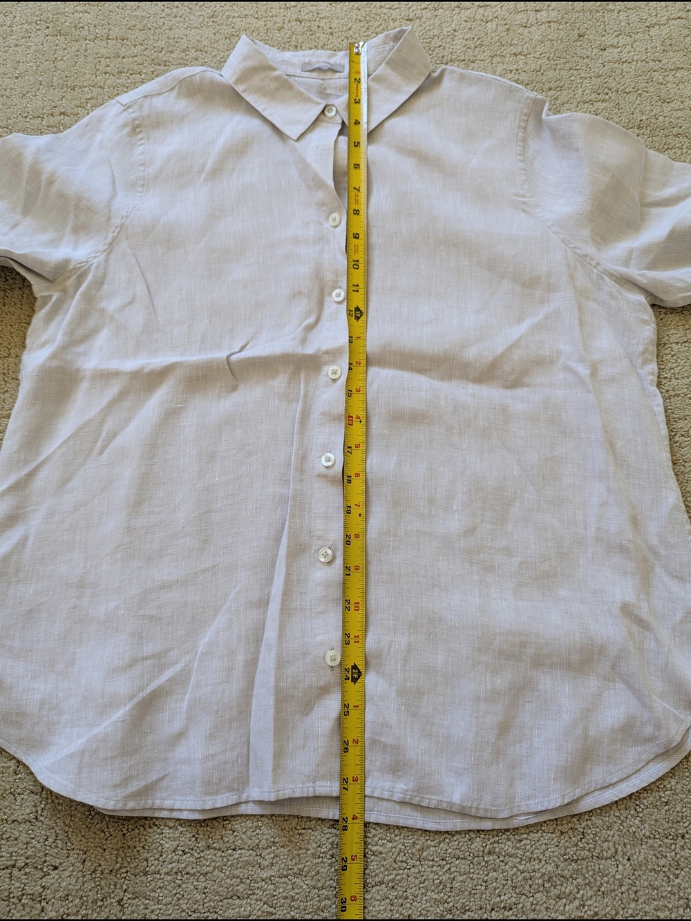 Chicos Women 100% Linen 2pc Set Button Up Shirt 2 Pant 2.5 Roll Up Sleeve Belted - Picture 7 of 13